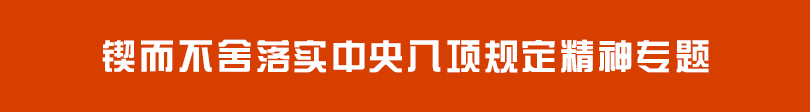 锲而不舍落实中央八项规定精神专题